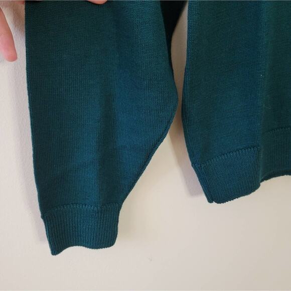 Pendleton Cintage Deadstock Mock Neck Green Wool Pullover Sweater - Picture 6 of 8